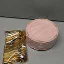 LIYH 100 Pcs Pink Gold Dessert Plates - 100 Pcs Gold Plastic Forks,Cake Plates Disposable with Forks, Appetizer Plates, Bridal Shower Party Plates for Birthday Wedding Party