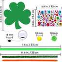36 Sets St. Patrick's Day Irish Lucky Shamrock Ornaments Decorations DIY St. Patrick's Day Craft Kits Foam Shamrock Four-Leaf Clover Shaped Ornaments for Kids Classroom Activity Luck Gift Art Project