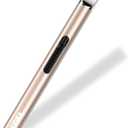 REIDEA Candle Lighter Electronic Arc Windproof Flameless USB Rechargeable Lighter with Safe Button for Home Kitchen, S4, Champagne Gold