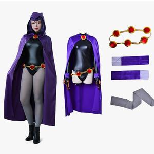 miccostumes Women's Costume Magical Girl Cosplay Fighting Bodysuit Full Set With Purple Hooded Cloak Medium