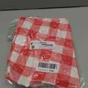Smiry Round Picnic Tablecloth, Elastic Waterproof Fitted Vinyl Tablecloths for 45"-56" Tables, Flannel Backed Buffalo Plaid Table Cover for Dining, Camping, Outdoor, White and Red