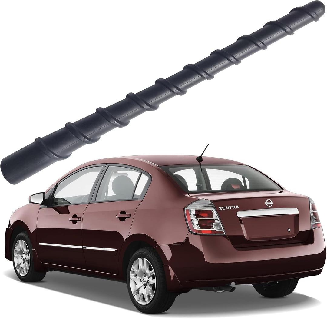 7 Inch Flexible Spiral Rubber Antenna for Nissan Sentra (2007-2012), Car Wash Proof - Internal Copper Coil Antenna Mast Replacement