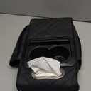 Car Center Console Armrest Pillow, Premium PU Leather Soft Memory Foam Auto Armrest Box with Cup Holder & Tissue Box for SUVs Trucks and Cars