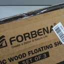 Forbena Floating Book Shelves for Wall Set of 3, 36 Inches Long Wall Bookshelf for Bedroom, Large Wood Heavy Duty Hanging Bookshelves for Books, Living Room Decor, Closet Storage (Rustic Brown)