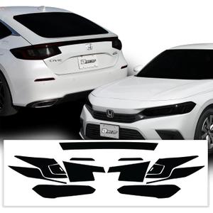 BOGAR TECH DESIGNS Full Headlight Taillight Reflector Sidemarker and Third Brake Light Tint Kit Compatible with and Fits Honda Civic Hatchback 2022-2025, Dark Smoke