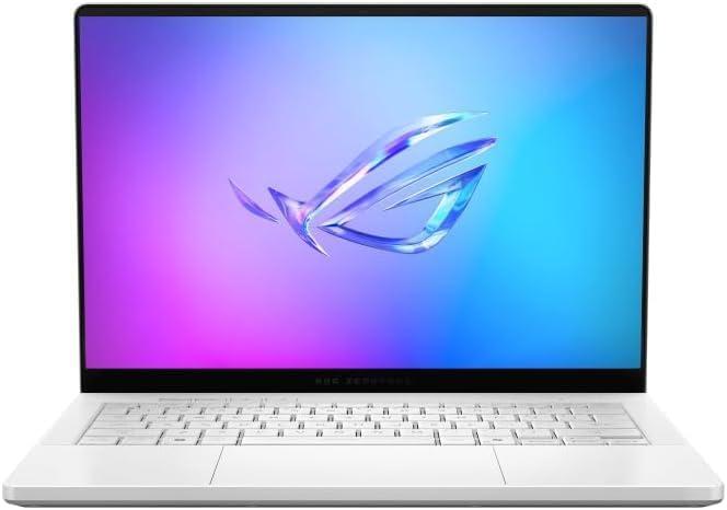 ASUS ROG Zephyrus G14 Latest (2025) 14" 3K OLED 120Hz Gaming Laptop Copilot+ PC AMD Ryzen AI 9 HX 370 NVIDIA RTX 5070 Ti 12GB 32GB LPDDR5X RAM 1TB SSD RGB KB Windows 11 Platinum White