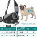 PetAmi Dog Sling Carrier for Small Dogs, Puppy Carrier Sling Purse, Dog Bags For Traveling, Carrying Bag to Wear, Adjustable Crossbody Pet Sling Travel Poop Bag Dispenser, Max 10 lbs, Black