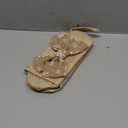 Malier New Linen Large Christmas Stocking for Dogs Cats Pets Jute Natural Burlap Dog Bone Shape Hanging Dog Christmas Stocking (Khaki Snowflake)