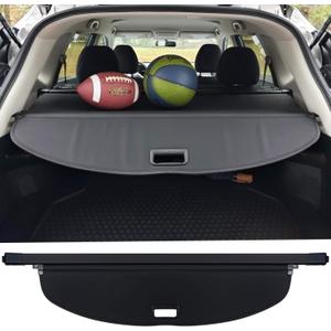 Trunk Cargo Cover for Nissan Rogue S SV SL Platinum 2014-2020 Retractable Rear Trunk Cargo Luggage Security Shade Cover Shield Interior Accessories Waterproof Custom Fit All Weather (Black)