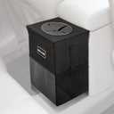 Car Trash Can with Lid - Collapsible, Portable Garbage Bin, Leak-Proof Car Organizer, 1.82 Gallons Multipurpose Trash Bin