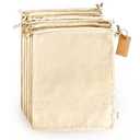 LEAFICO Cotton Storage Bags – X-Large 14x17 Inch (6-Pack) – Reusable Muslin Bags with Drawstrings – Biodegradable Canvas Fabric Sacks – Perfect for Bread, Bulk Produce, Potatoes, Onions, Shoes