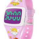 Potty Training Watch for Toddlers, Cute Angel & Rainbow Design with 5 Timing Modes (30-180min), Music & Flash Reminders, Magnetic Charging, Large Dial, Splash-Proof, Gifts for 3-7 Year Old Girls