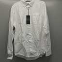 J.VER Men's Oxford Shirt Solid Casual Button Down Collar Shirts Long Sleeve Dress Shirts with Pocket, White, Medium