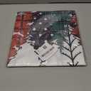 Christmas Window Valance, 54x18 Inch Christmas Tree Snowflake Curtains Valance with Rod Pocket Winter Colorful Doorway Decoration for Kitchen Bathroom Living Room Bedroom