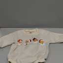 MERSARIPHY Baby Christmas Clothes Baby Boy Girl Sweatshirt Romper Santa Baby Romper Tops Fall Winter Outfits (3-6 Months, White Four Santa)