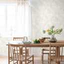 Ismoon Floral Peel and Stick Wallpaper Vintage Beige Contact Paper Boho Watercolor Damask Wall Paper Textured Removable Self Adhesive Vinyl Wallpaper for Cabinet Bedroom Wall Decor, 17.3 in X 6.5 ft