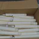 Baquler 24 Pcs 10 Inch Ivory Flameless Taper Candles LED Candle Sticks Battery Operated Flickering LED Candlestick Window Plastic Candle for Wedding Halloween Christmas Decor(No Battery)