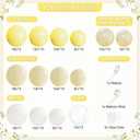 Yellow Balloon Arch Kit 108Pcs Double Stuffed Pearl Yellow Pastel Yellow White Clear Balloons for Bridal Shower Baby Shower Birthday Wedding Engagement Party Decorations