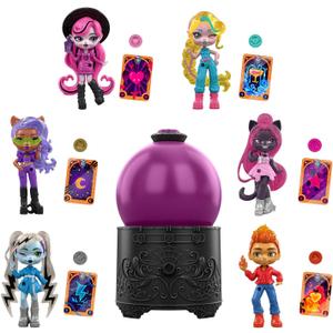 Monster High Potions Crystal Ball Mini Dolls, Surprise 3-inch Character Figures with Water Reveal, Charm and Fortune Card