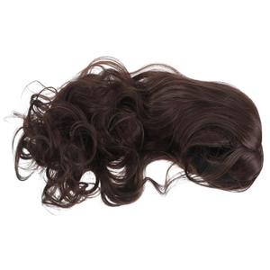 Mikinona Long Brown Wavy Wig for Women with Bangs Synthetic Heat Resistant Fiber Natural-looking Highlights Comfortable Lightweight Synthetic Hair for Daily Wear and Parties