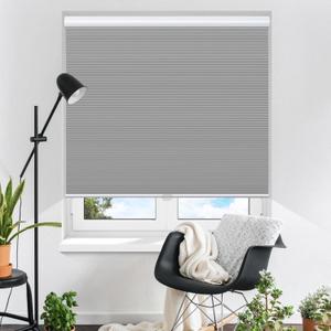 Cellular Shades Cordless Blackout Honeycomb Blinds Fabric Window Shades 33" W x 38" H, Cool Silver(Blackout)