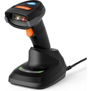 Barcode Scanner Wireless, 2D 1D Bluetooth Scanner Handheld Bar Code Reader for Tablet iPhone iPad Android iOS PC POS with Charging Dock