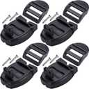 4 Sets Spa Hot Tub Cover Clips, Black Hot Tub Cover Broken Latch Repair Kit Replacement Latches Locks with Keys and Hardwares Hardware Accessories for Spa Cover Straps