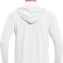 Sun Shirt UPF 50+ Men's Fishing Long Sleeve UV Protection Hoodie Hiking Rash Guard Swimming Running L