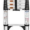 Soctone Telescoping Ladder, Stabilizers, Slow Down Design(10.5FT Button)