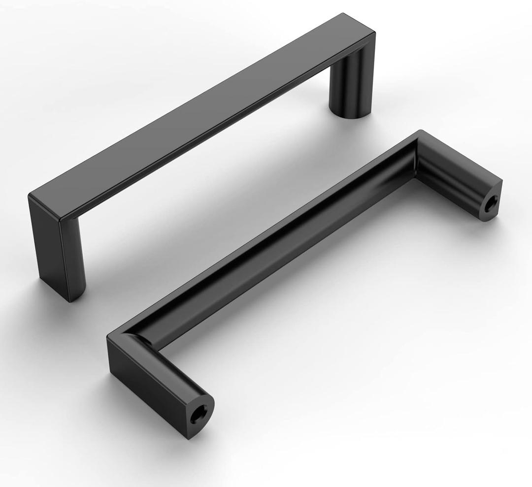 10 Pack 3.75 Inch(96mm) Kitchen Cabinet Handles Matte Black Cabinet Pulls Kitchen Cabinet Hardware Drawer Pulls for Dresser Cupboard Wardrobe
