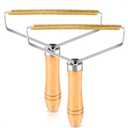 Pet Hair Removers 2 Pack Reusable Metal Lint Remover Tool  Durable Pet Hair Remover Tool with Wooden Handle | Portable Fabric Shaver Fuzz Cleaner for Clothes, Carpet & Furniture, Couch