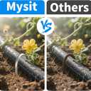 MySit 6 Inch 100 Pack U Shaped Garden Stakes, Heavy Duty 11 Gauge Galvanized Drip Irrigation Stakes Landscape Staples for 1/2" to 1-1/2" Soaker Hose, Weed Barrier, Yard Decorations, Fencing