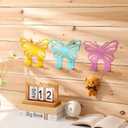 LEIFIDE 3 Pcs Butterfly Decorative Wall Hooks Pastel Butterfly Room Decor Metal Double Prong Hanger Wall Mount for Coat Key Backpack Hat Jewelry Living Room Nursery Bathroom Home Decor