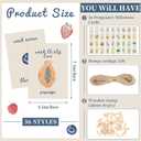 Eaasty 77 Pcs Locally Grown Baby Shower Decorations Pregnancy Milestone Cards Fruits and Vegetables Weekly Baby Size Milestone Cards Photo Props for Decor Pregnancy Announcement Photos