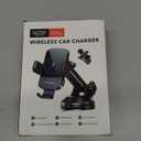 CHGeek Cargador inalmbrico para automvil, carga rpida de 15 W, soporte de telfono para iPhone 16 15 14 13 12 Pro Max 11 XR XS, Samsung Galaxy S24 Ultra S23 S22 S21, S20, S10+, negro