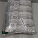 DDQQ 4Pcs Grey Shower Curtain Set with Rugs Stripe Bathroom Sets Geometric Wave Lines Shower Curtain with 12 Hooks Bathroom Decor with Rugs Bath Accessories with Mats Toilet Lid Cover