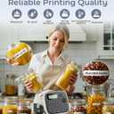 Label Maker Machine with Tape, Label Maker Waterproof Labels 12mm, D210s Laminated Labeler Machine, Multi Icons Borders & One-Touch Keys, Labelmaker for Home Use/School Office Supplies