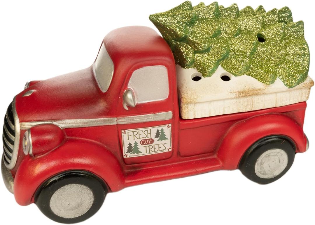 Scentsationals Wax Melt Warmer for Scented Wax Melts - Truck Collection Red Truck and Christmas Trees - Fragrance Cubes and Tarts