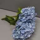 Real Touch Blue Hydrangea Artificial Flowers with Stems, Fake Silk Flowers for Outdoors, 2 Pcs Artificial Flowers for Home Decor Wedding Bouquets Centerpieces Vase