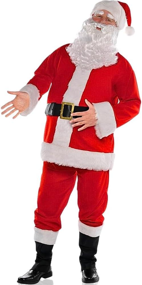 Classic Santa Suit - Adult Standard Size (1 Set) - Authentic Design for Ultimate Christmas Spirit - Perfect for Holidays & Parties