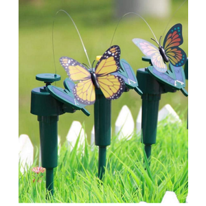 3pcs Solar/Battery Powered Flying Wobble Fluttering Butterfly for Garden Yard Plants Flowers Patio Landscape Outside Ornament Decor Color Random