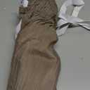 Biscaynebay Wrap Around Bed Skirts for Queen Beds Short Drop of 12", Taupe Adjustable Elastic Dust Ruffles Easy Fit Wrinkle Resistant Silky Luxurious Fabric Machine Washable