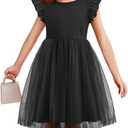 Flypigs Toddler Tutu Dress Girls Ruffle Tulle Dresses Cute Summer Party Princess Sundress, Size 120