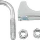 1-1/4'' U Bolt Muffer ExhaustHeavy Duty Exhaust Clamp with Saddle Style U-Bolt Pack of 2