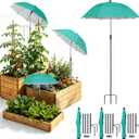 Plant Umbrellas for Outdoor Plants, 3Pack 24” Plants Sun Shade,360°Adjustable Angle, for Garden Beds Potted Flower