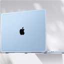 CrackGuard for MacBook Air 15 inch Case | M4 M3 M2 2026 2025 2024 2023 | Anti-Crack Upgrade |100% Match Official Color | Hard Shell Laptop Cover | A3241 A3114 A2941 | Sky Blue Clear
