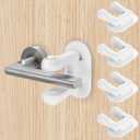 Inaya Door Lever Lock (4 Pack)  Child Proof Handle Locks, 3M Adhesive & Easy Installation for Home, Baby-Proof Locks for Kids Safety, Compatible with standard doors (Two Side)