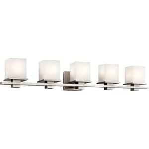 Kichler Tully 5-Light Bathroom Vanity Light, Antique Pewter, 40.25"