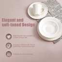 Modern Ceramic Dinnerware Set, 4-Piece, Mug, Bowl and Dinner Plates (White)