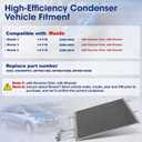 Air Conditioning A/C Condenser Compatible with Mazda 3# 3094, CN3094PFC, BPYK6148Z, BP4K61480D, BP4K61480B